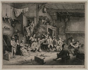 Der Tanz im Gasthaus, 1652 von Adriaen Jansz. van Ostade