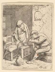 Der Raucher und der Trinker von Adriaen Jansz. van Ostade