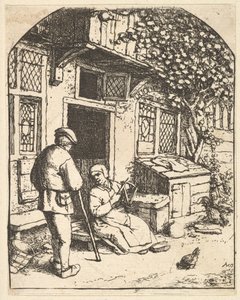 Der Wickler, 1610-85 von Adriaen Jansz. van Ostade
