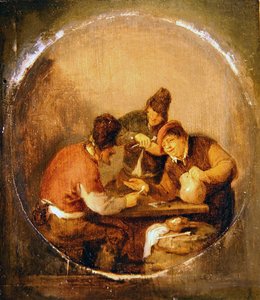 Drei Bauern trinken und rauchen in einer Taverne von Adriaen Jansz. van Ostade