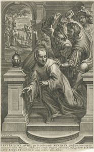 Eustachius Avril von Calvinisten die Treppe hinuntergeworfen