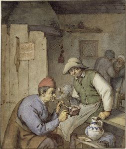 Bauern in der Wirtsstube von Adriaen van Ostade