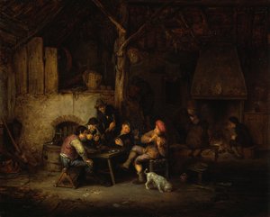 Bauerngesellschaft im Wirtshaus von Adriaen van Ostade