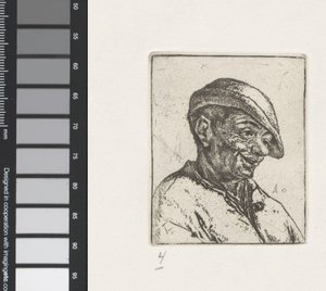 Büste eines lachenden Bauern von Adriaen van Ostade