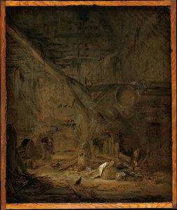 Innenraum einer Scheune von Adriaen van Ostade