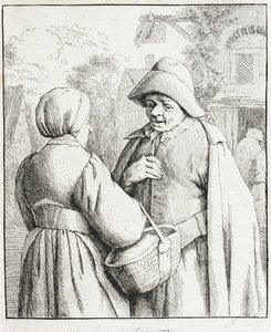Mann und Frau im Gespräch von Adriaen van Ostade