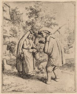 Mann und Frau im Gespräch von Adriaen van Ostade