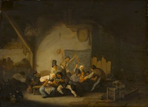 Bauern beim Feiern von Adriaen van Ostade
