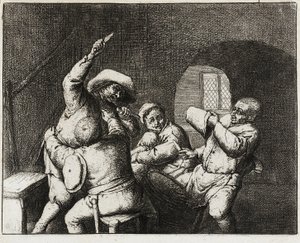 Der Streit der Bauern von Adriaen van Ostade