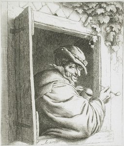 Der Raucher am Fenster von Adriaen van Ostade