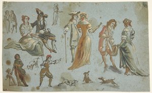 Figurenstudien von Adriaen van de Velde