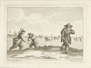 Schneeballwerfer, graviert von Anthonij van der Haer, ca. 1745-85 von Adriaen van de Velde