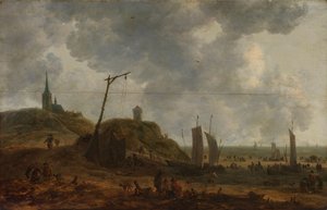 Der Strand von Katwijk von Adriaen van der Kabel