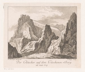 Ansicht eines Gletschers in den Alpen von Adrian Zingg