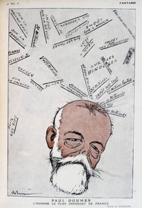 Karikatur von Paul Doumer - Illustration von Adrien Barrere (1877-1931) in „Fantasio“ vom 15.05.1921 von Adrien Barrere