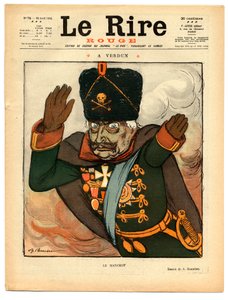 Cover von „The Red Laughter“, Satirisch in Farben