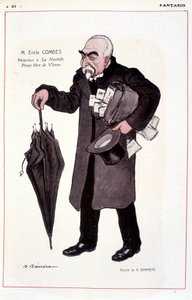 Porträt von Emile Combes, französischer Politiker (1835-1921) - Illustration von Adrien Barrere in Fantasio 01/03/1907