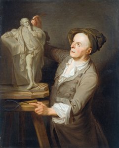 Louis-Francois Roubiliac modelliert sein Denkmal für Shakespeare