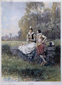 Das Geständnis - von A. Moreau, Anfang des 20. Jahrhunderts