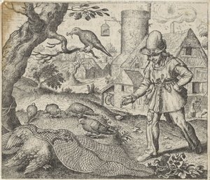 Fabel vom Habicht und dem Kuckuck von Egidius  Sadeler (II)