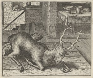 Fabel vom betrunkenen Hirsch von Egidius  Sadeler (II)