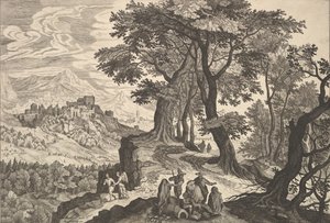 Landschaft mit Tobias und dem Engel und Zigeunern