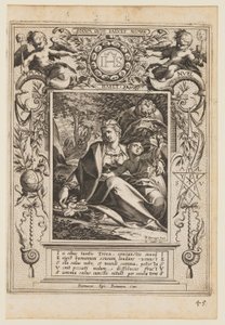 Ruhe auf der Flucht nach Ägypten von Aegidius Sadeler II