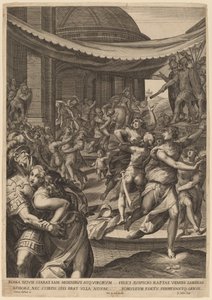 Der Raub der Sabinerinnen von Aegidius Sadeler II after Denys Calvaert