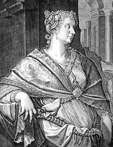 Martia Fulvia, Ehefrau von Titus (Gravur) von Aegidius Sadeler or Saedeler