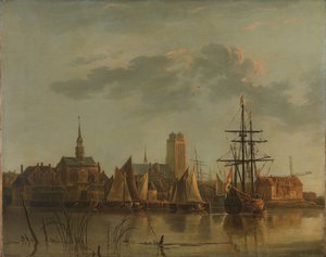 Ansicht von Dordrecht bei Sonnenuntergang von Aelbert (after) Cuyp