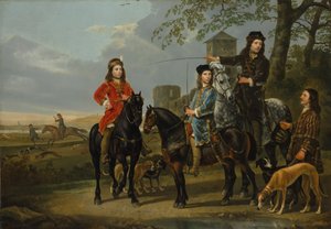 Reiterporträt von Cornelis 1639-1680 und Michiel Pompe van Meerdervoort, ca. 1652-53