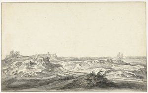 Ansicht aus den Dünen auf das Huis te Kleef bei Haarlem