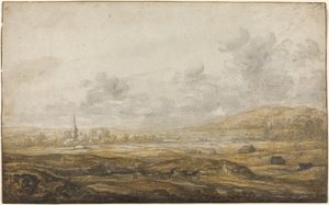 Panorama-Landschaft entlang des Rheins
