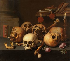 Vanitas-Stillleben von Aelbert Jansz. van der Schoor