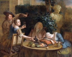 Eine Trinkgesellschaft im Garten, 1739
