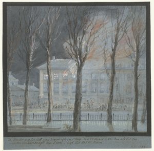 Der Brand im Haus des französischen Botschafters in Den Haag, 27. März 1782