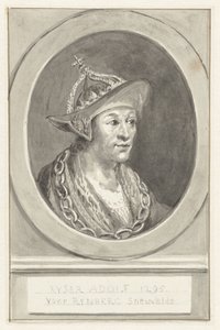 Porträt von Kaiser Adolf VII. von Nassau, im Oval, nach rechts von Aert Schouman