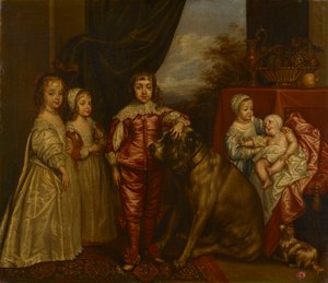 Die fünf ältesten Kinder von Charles I von after Anthony van Dyck