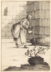 Bettlerin von After Jacques Callot