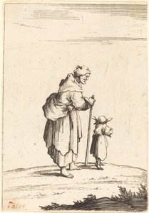 Bettlerin und Kind von After Jacques Callot