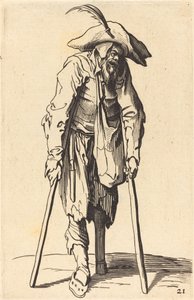 Bettler mit Holzbein von After Jacques Callot