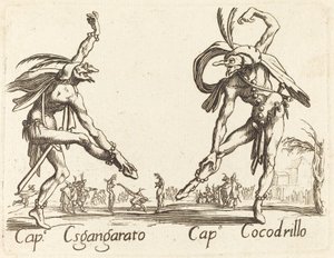 Cap. Esgangarato und Cap. Cocodrillo von After Jacques Callot