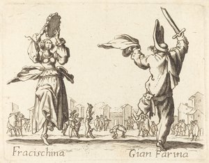 Fracischina und Gian Farina von After Jacques Callot