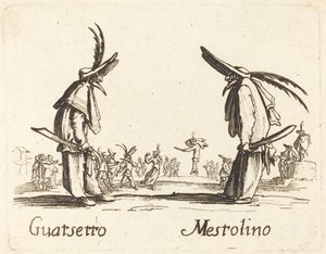 Guatsetto und Mestolino von After Jacques Callot