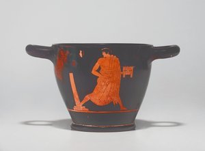 Attisch rotfiguriger Skyphos, ca. Mitte 5. Jahrhundert v. Chr.