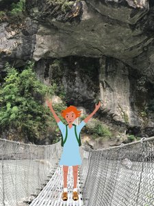 Auf einer Brücke gehen von Agnes Girardon