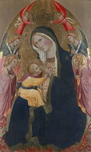 Die Madonna der Demut mit anbetenden Engeln