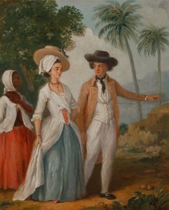 Pflanzer und seine Frau, mit einem Diener, ca. 1780