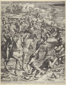 Kreuzigung Christi (linker Teil) von Agostino Carracci