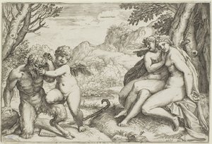 Liebe besiegt alles von Agostino Carracci